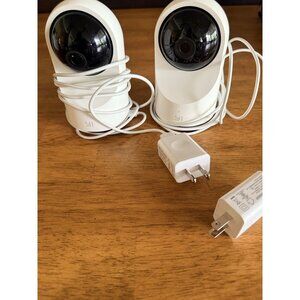 2-Yi Dome X Security Cameras w/Power Adapters 1080p HD Night/Motion Motion